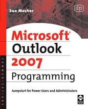 Cover of: Microsoft Outlook 2007 Programming: Jumpstart for Power Users and Administrators