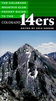 Cover of: The Colorado Mountain Club pocket guide to the Colorado 14ers