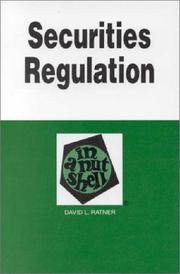 Cover of: Securities regulation in a nutshell by David L. Ratner