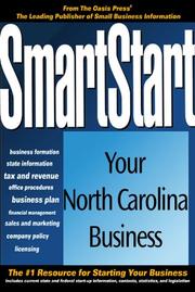 Cover of: SmartStart Your North Carolina Business (SmartStart Series) (Smartstart Series) by Oasis Press Editors, PSI Research