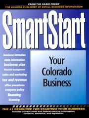 Cover of: SmartStart Your Colorado Business (SmartStart Series) (Smartstart Series) by Oasis Press Editors, PSI Research