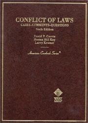 Cover of: Conflict of laws by David P. Currie