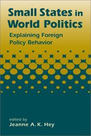 Cover of: Small states in world politics: explaining foreign policy behavior