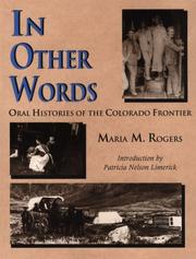 Cover of: In other words: oral histories of the Colorado frontier