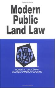 Cover of: Modern public land law in a nutshell