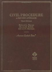Cover of: Civil procedure | Richard L. Marcus