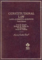 Cover of: Constitutional law: cases, comments, questions
