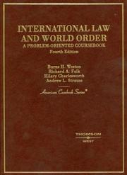 Cover of: International Law and World Order: A Problem-oriented Coursebook