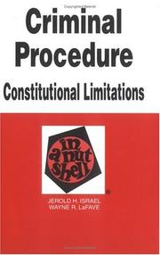 Cover of: Criminal procedure | Jerold H. Israel