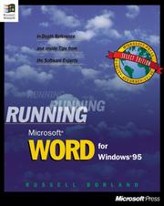 Cover of: Running Microsoft Word for Windows 95 by Russell Borland