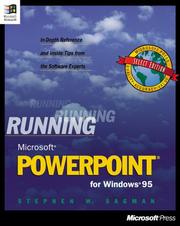 Cover of: Running Microsoft PowerPoint for Windows 95 by Stephen W. Sagman