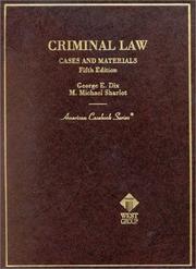 Cover of: Criminal law by George E. Dix, George E. Dix