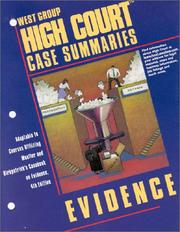 Cover of: Evidence (High Court Case Summaries) (High Court Case Summaries)