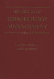 Cover of: Handbook of Terminology Management by 