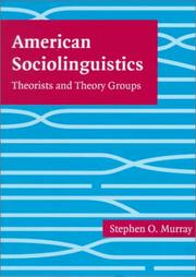 Cover of: American sociolinguistics by Stephen O. Murray