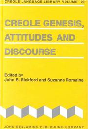 Cover of: Creole Genesis, Attitudes and Discourse: Studies Celebrating Charlene J. Sato (Creole Language Library)