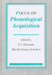 Cover of: Focus on phonological acquisition