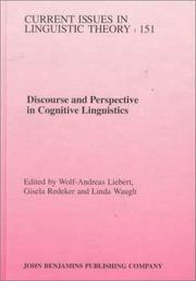 Cover of: Discourse and perspective in cognitive linguistics