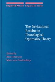 Cover of: The derivational residue in phonological optimality theory