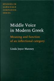 Cover of: Middle voice in modern Greek by Linda Joyce Manney