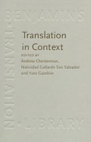 Cover of: Translation in context: selected contributions from the EST Congress, Granada, 1998