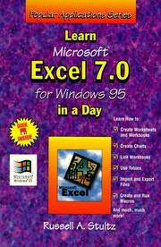 Cover of: Learn Microsoft Excel 7.0 for Windows 95 in a day
