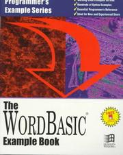 Cover of: The Microsoft WordBasic example book