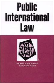 Cover of: Public international law in a nutshell by Thomas Buergenthal