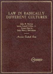Cover of: Law in radically different cultures