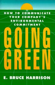 Cover of: Going Green by E. Bruce Harrison