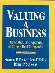 Cover of: Valuing a Business  by Shannon P. Pratt, Robert F. Reilly, Robert P. Schweihs