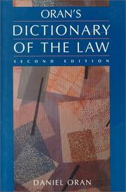 Cover of: Oran's dictionary of the law