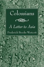 Cover of: Colossians: A Letter to Asia