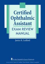 Cover of: COA exam review manual by Janice K. Ledford