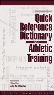 Cover of: Quick Reference Dictionary for Athletic Training