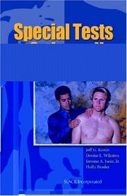 Cover of: Special Tests for Orthopedic Examination by Jeff G. Konin, Denise L. Wiksten, Jr., Jerome A. Isear, Holly Brader