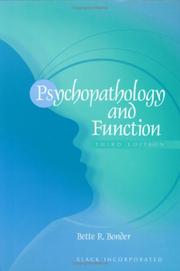 Cover of: Psychopathology and Function by Bette Bonder