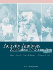 Cover of: Activity Analysis: Application to Occupation