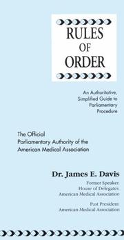 Cover of: Rules of order by Davis, James E.