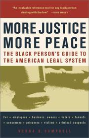 Cover of: More Justice, More Peace by Nedra D. Campbell