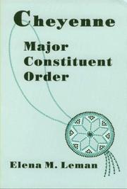 Cheyenne major constituent order by Elena M. Leman
