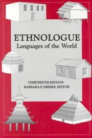 Cover of: Ethnologue by Barbara F. Grimes