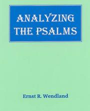 Cover of: Analyzing the Psalms by Ernst R. Wendland