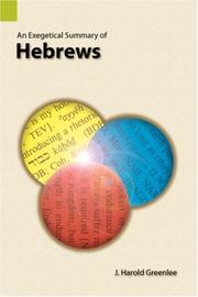Cover of: An exegetical summary of Hebrews