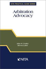Cover of: Arbitration Advocacy (NITA's Practical Guide Series) (Nita Practical Guide Series)