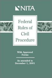 Cover of: Federal Rules of Civil Procedure by National Institute for Trial Advocacy, National Institute for Trial Advocacy