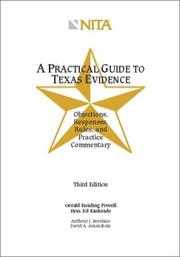 Cover of: A Practical Guide to Texas Evidence | Gerald Reading Powell