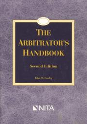 Cover of: The arbitrator's handbook