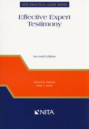 Cover of: Effective Expert Testimony (NITA Practical Guide Series)