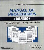 Cover of: Manual of procedures & form book: the construction industry's handbook